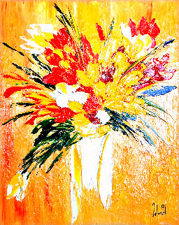 Eclats Du Primkey 2005 37x32 Original Painting - Jaline Pol Eclats Du Primkey 2005 37x32 Original Painting - Jaline Pol