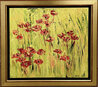 Field of Poppies 2000 39x39 - Signed Twice Original Painting by Jaline Pol - 1