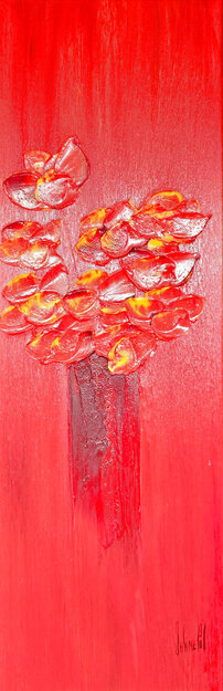 Pai Cauts 2005 48x24 Acrylic on Canvas - Huge - Signed Twice Original Painting - Jaline Pol