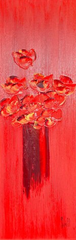 Carenauts 2005 48x24 Acrylic on Canvas - Huge - Signed Twice Original Painting - Jaline Pol