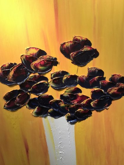Intoxicated Waves With Their Colors 37x60 Original Painting by Jaline Pol Intoxicated Waves With Their Colors 37x60 Original Painting by Jaline Pol