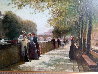 Book Seller By River Seine, Paris, France 2002 19x24 Original Painting by Alexander Popoff - 1