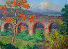 Puente De Los Frailes, Puerto Rico 1958 27x21 Original Painting by Miguel Pou - 0