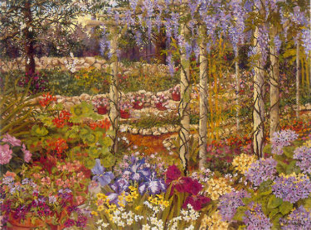 Studio Garden 1990 Limited Edition Print by John Powell Studio Garden 1990 Limited Edition Print by John Powell