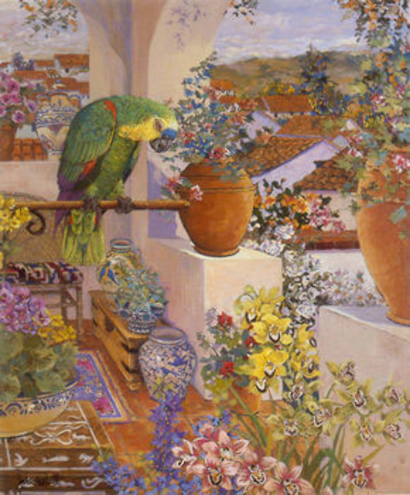 Parrot and Rooftops 1985 by John Powell