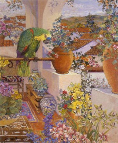 Parrot and Rooftops 1985 Limited Edition Print - John Powell