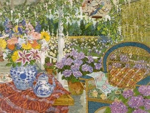 John Powell ジョンポーウェル 庭園の花 アートポスター 額付き John Powell ジョンポーウェル 庭園の花 アートポスター 額付き