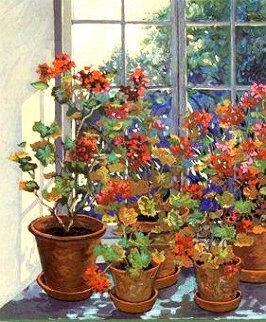 Geraniums PP Limited Edition Print - John Powell Geraniums PP Limited Edition Print - John Powell