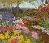 Tranquility / Poppies & Rattan Bench PP Limited Edition Print by John Powell - 1