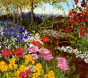 Tranquility / Poppies and Rattan Bench PP Limited Edition Print by John Powell - 0