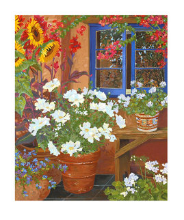 Blue Window AP 1998 Limited Edition Print - John Powell Blue Window AP 1998 Limited Edition Print - John Powell