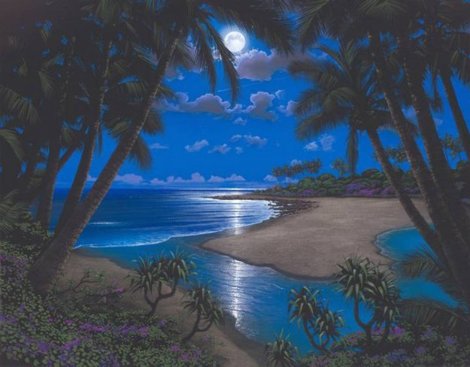 Moonlight Bay Embellished Limited Edition Print - Steven Power
