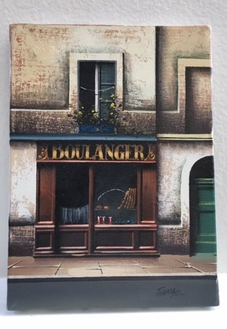 Boulanger 1985 9x7 -Paris, France Original Painting - Thomas Pradzynski