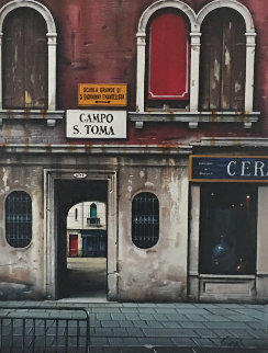 Campo S. Toma 1997 23x28 Original Painting - Thomas Pradzynski Campo S. Toma 1997 23x28 Original Painting - Thomas Pradzynski
