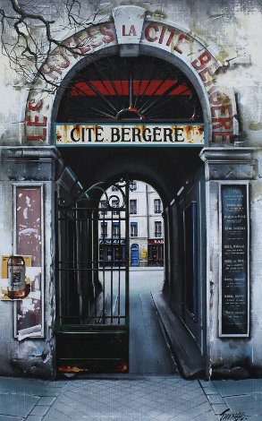 Cite Bergere 1998 35x26 Original Painting - Thomas Pradzynski
