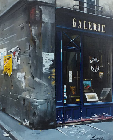 Galerie Rue Du Bac 30x27 Original Painting - Thomas Pradzynski