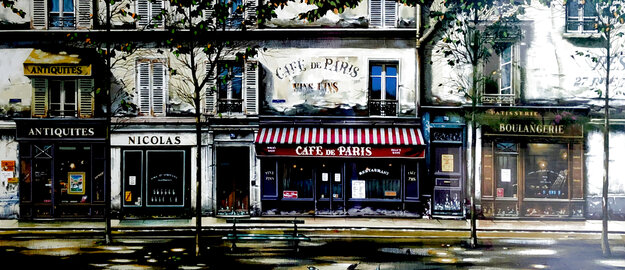 Cafe De Paris DE 1993 Limited Edition Serigraph by Thomas