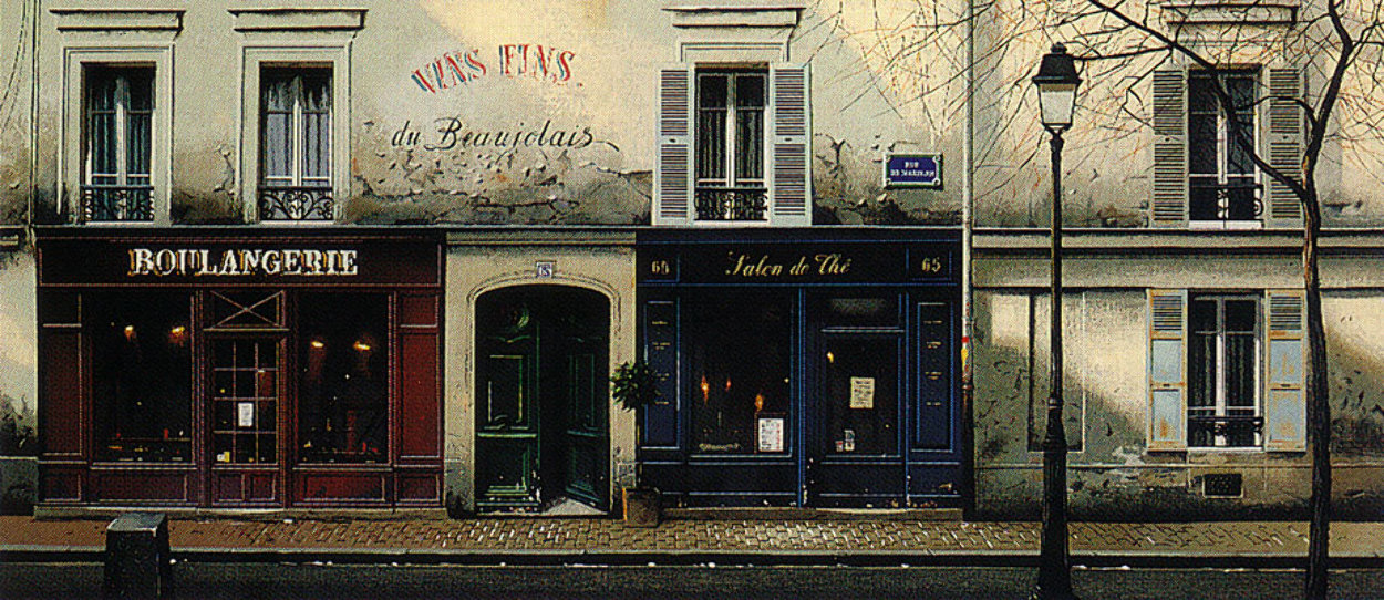 Twilight on Rue de Mondrian 1992 Limited Edition Print by Thomas Pradzynski Twilight on Rue de Mondrian 1992 Limited Edition Print by Thomas Pradzynski