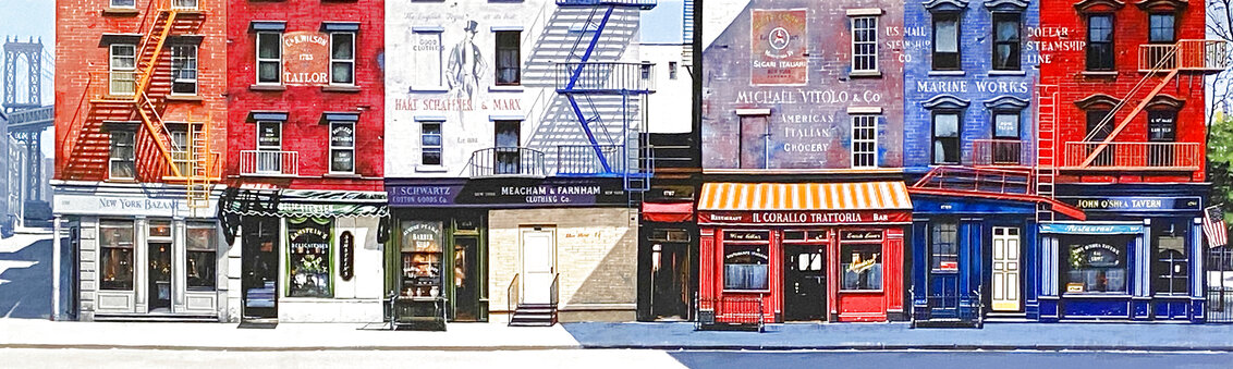 New York Sunday - Huge Mural Size - NYC - 33x77 - Rare Subject Limited Edition Print by Thomas Pradzynski