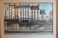 La Seine River, Paris 1988 32x28 Original Painting by Thomas Pradzynski - 1 La Seine River, Paris 1988 32x28 Original Painting by Thomas Pradzynski - 1