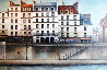 La Seine River, Paris 1988 32x28 - France Original Painting by Thomas Pradzynski - 0