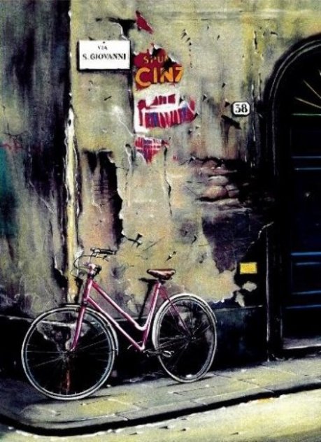 Une Bicyclette a Florence 1991 - Italy Limited Edition Print by Thomas Pradzynski