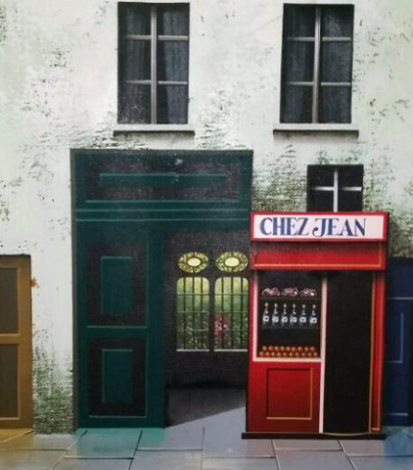 Chez Jean 20x17 - Paris, France Original Painting - Thomas Pradzynski