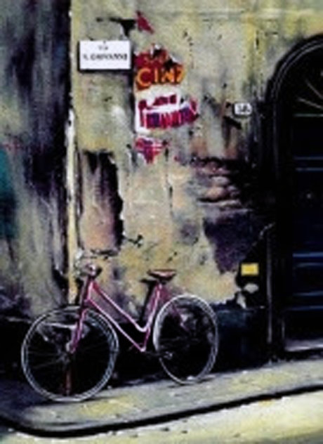 Une Bicyclette a Florence 1991 - Italy, Limited Edition Print by Thomas Pradzynski