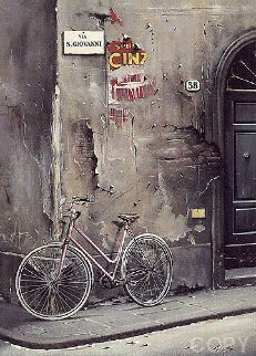 Un Bicyclette a Florence AP 1991 Limited Edition Print - Thomas Pradzynski Un Bicyclette a Florence AP 1991 Limited Edition Print - Thomas Pradzynski