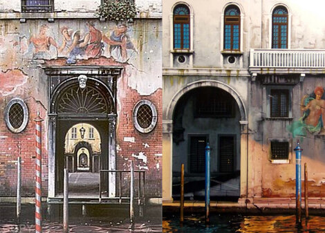 Canali de Venezia Suite of 2 - Huge - Venice, Italy Limited Edition Print - Thomas Pradzynski