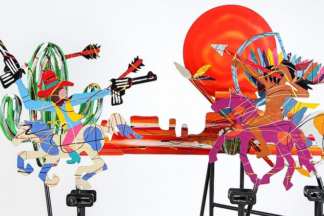 Golf Anyone? Kinetic Steel Sculpture 66 in - Huge by Fredrick
