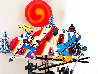 Mobile Skiers 1988 Steel Kinetic Sculpture 40 in Sculpture by Frederick Prescott - 0 Mobile Skiers 1988 Steel Kinetic Sculpture 40 in Sculpture by Frederick Prescott - 0