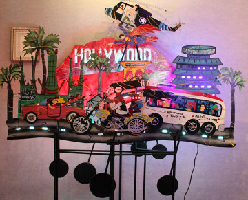 Hollywood Unique Kinetic Steel Sculpture 85x67 Super Huge Sculpture - Frederick Prescott Hollywood Unique Kinetic Steel Sculpture 85x67 Super Huge Sculpture - Frederick Prescott