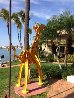 Kinetic Giraffe Medium Size Unique Steel Sculpture 10 feet tall Sculpture by Frederick Prescott - 5