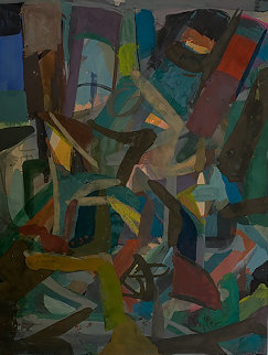 Ship Yard 1940 19x16 Works on Paper (not prints) - Josef Presser Ship Yard 1940 19x16 Works on Paper (not prints) - Josef Presser