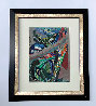 Abstract with Bird 1940 26x23 Original Painting by Josef Presser - 1