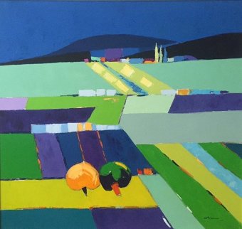 Untitled Landscape 36x38 Original Painting - Adrian Prisecaru Untitled Landscape 36x38 Original Painting - Adrian Prisecaru