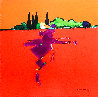Lavender in Provence 2012 16x16 - France Original Painting by Adrian Prisecaru - 0