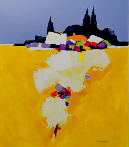 Tuscany 2007 35x32 - Huge - Italy Original Painting - Adrian Prisecaru