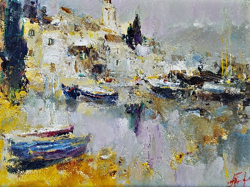 Lake Garda 2016 23x29 Original Painting - Angelica Privalihin Lake Garda 2016 23x29 Original Painting - Angelica Privalihin