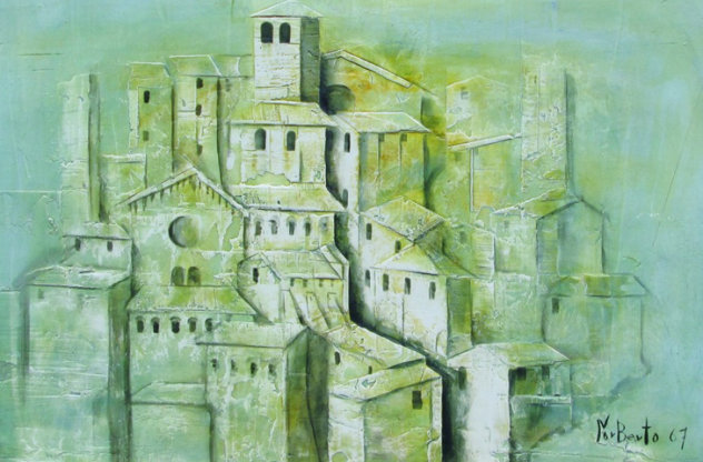 La Botega, Spello, Italy 1967 Original Painting by Norberto Proietti