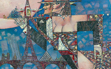 Bonjour Monsieur 2018 34x54 Super Huge Original Painting - Andrei Protsouk Bonjour Monsieur 2018 34x54 Super Huge Original Painting - Andrei Protsouk