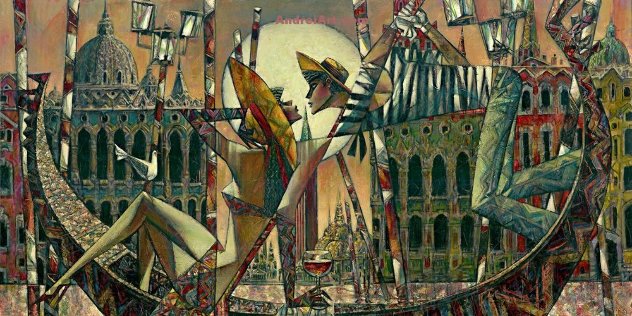 🔥Free Ride 2019 Embellished 34x70 Huge (St Marks) Works on Paper (not prints) by Andrei Protsouk