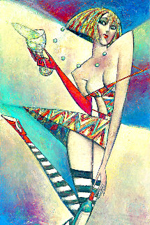 Bottle of White 2014 36x24 Original Painting - Andrei Protsouk Bottle of White 2014 36x24 Original Painting - Andrei Protsouk