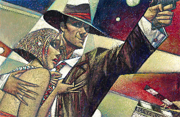 Blockbuster Hero 2012 32x49 Super Huge Original Painting - Andrei Protsouk Blockbuster Hero 2012 32x49 Super Huge Original Painting - Andrei Protsouk