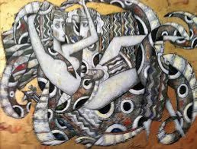 Silver Octopus - Tentacles of Love Collection - Embellished Limited Edition Print by Andrei Protsouk