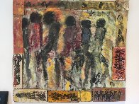 Untitled Painting 1979 44xx48 Super Huge Original Painting by Purvis Young - 2 Untitled Painting 1979 44xx48 Super Huge Original Painting by Purvis Young - 2