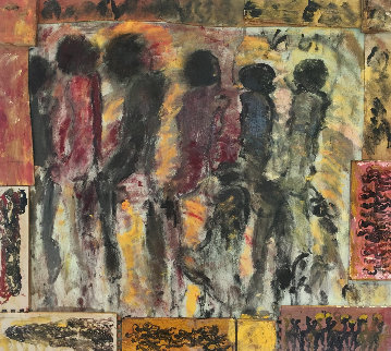 Untitled Painting 1979 44xx48 Super Huge Original Painting - Purvis Young Untitled Painting 1979 44xx48 Super Huge Original Painting - Purvis Young