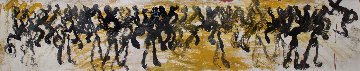 Street Dance 1995 14x50 Super Huge Original Painting - Purvis Young Street Dance 1995 14x50 Super Huge Original Painting - Purvis Young