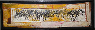 Street Dance 1995 14x50 - Huge Original Painting by Purvis Young - 1